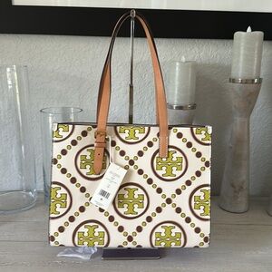 Tory Burch Small T Monogram Embossed Tote New
